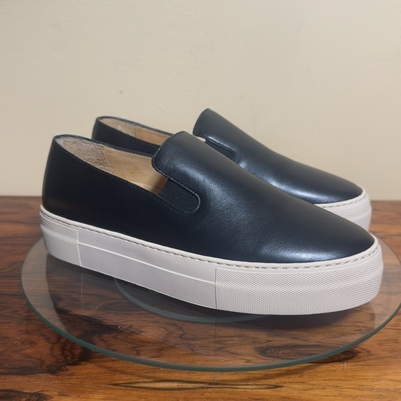NEW Frame Le Ren Slip on Platform Sneaker in black, size 8 - Picture 2 of 15